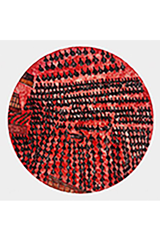 Roter Kreis mit abstraktem Muster