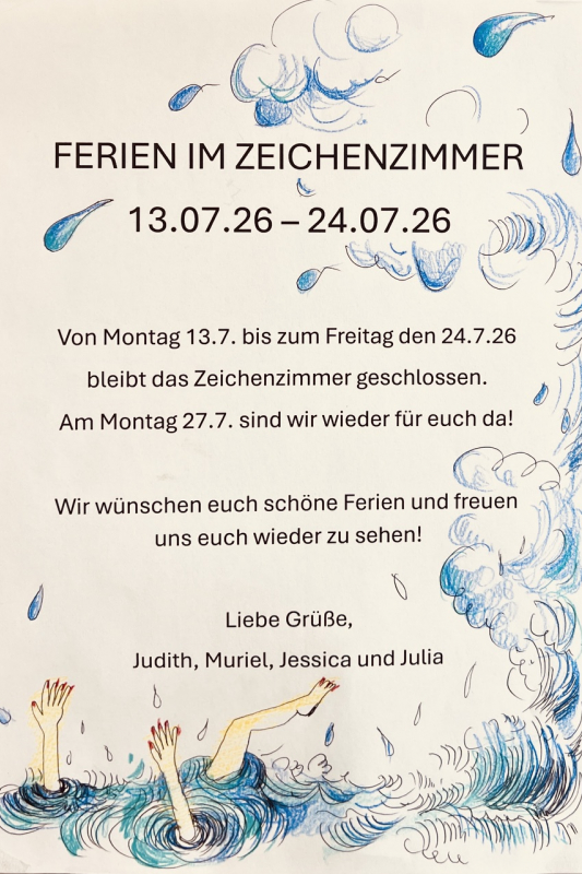Ferien im Zeichenzimmer, 13.07. bis 24.07.2026